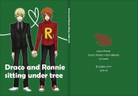 《Draco and Ronnie sitting under tree》