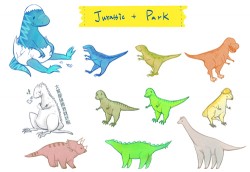 侏羅紀公園小恐龍貼紙