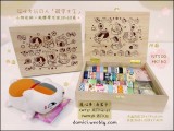 (已完售) 貓咪老師【藏寶木盒】：可放30~60卷紙膠帶