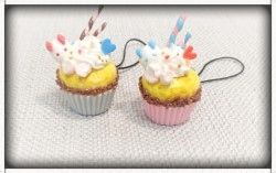 【特傳】冰漾 甜點系列 兔兔杯子蛋糕&amp;泡芙吊飾
