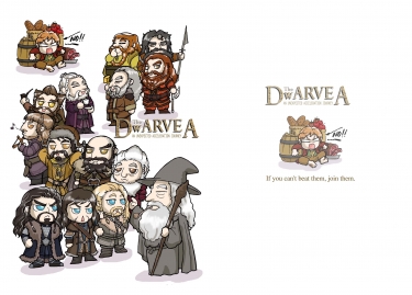 哈比人突發四格衍生本【THE DWARVEA：An unexpected acceleration Journey】矮人：暴衝之旅