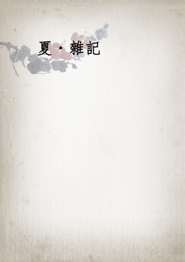 夏˙雜記 封面圖