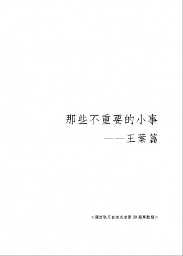 ［全職高手］那些不重要的小事——王葉篇 封面圖