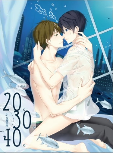 Free!男子游泳部 真遙 20.30.40 小說本 付特典明信片 真琴x遙 封面圖