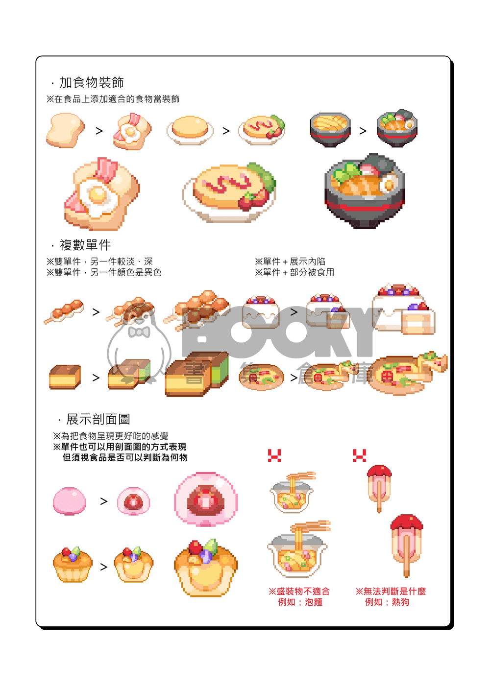 「Pixel Art2」像素食物構圖教學本 試閱圖片