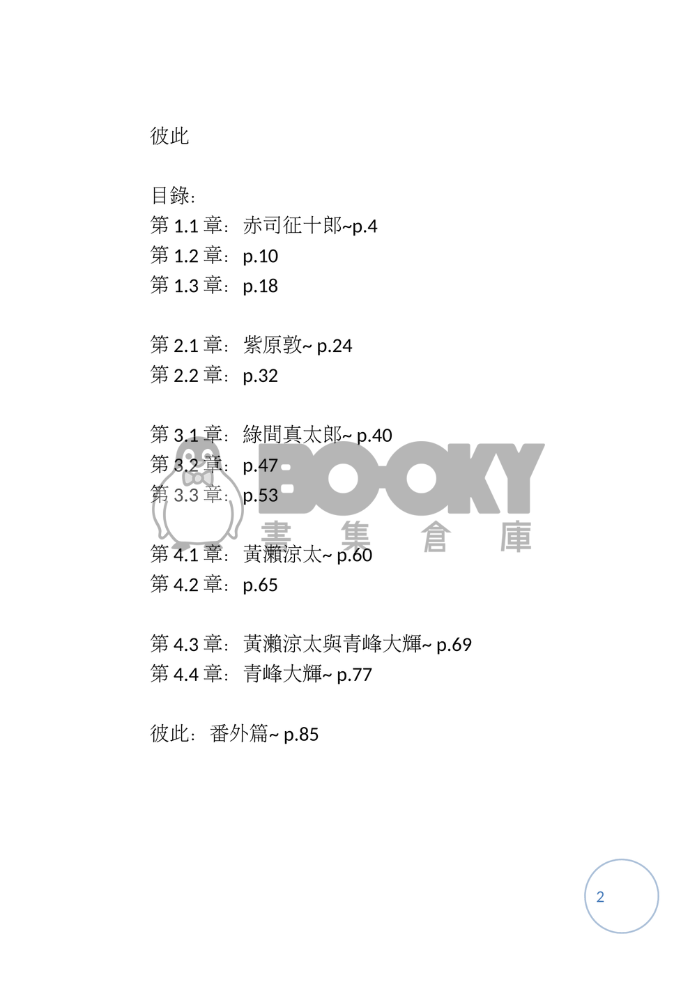 黑子的籃球同人- 彼此 試閱圖片