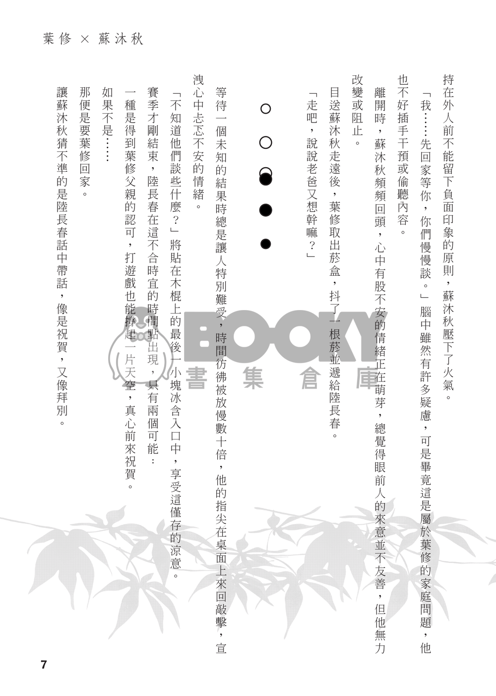 【全職高手】衍生同人小說－－不離 (CP：修×傘) 試閱圖片
