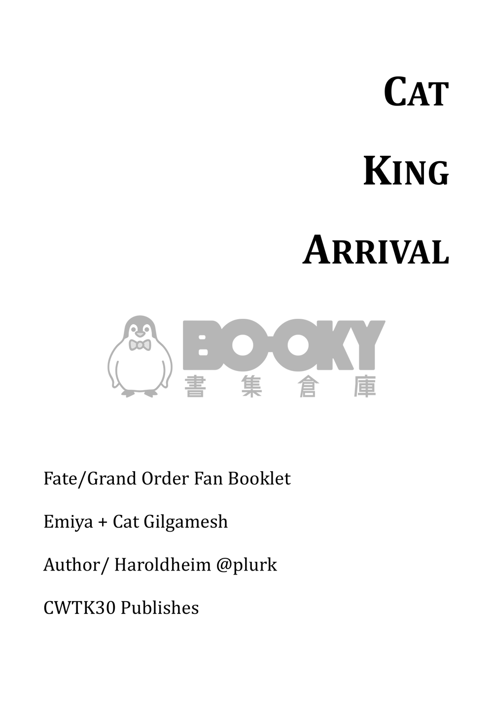 Cat King Arrival 試閱圖片