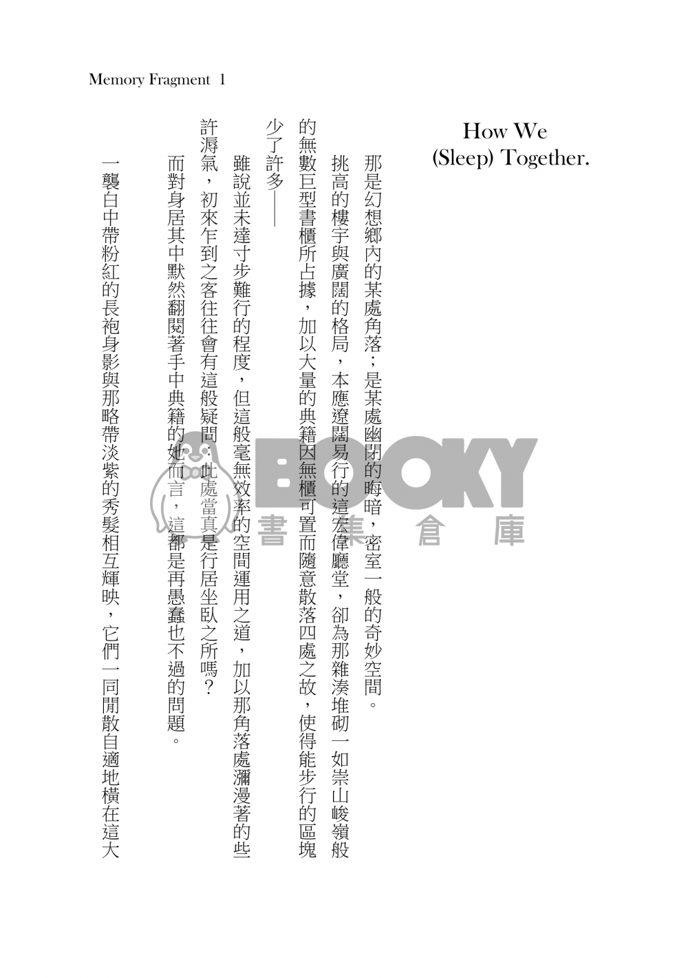 Memory Fragment 試閱圖片