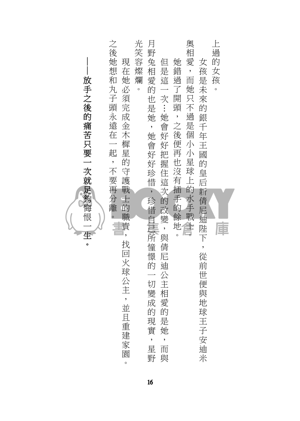 美少女戰士 星兔 星月 星野光 月野兔 同人小說 星月交輝 試閱圖片