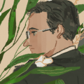 西裝和花
