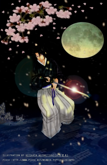 桜と夜の月
