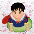 嬰兒抓週插畫