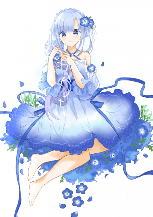 【花少女系列/擬人塗鴉】粉蝶花