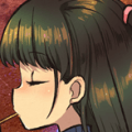 吹泡泡的少女