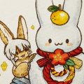 娜娜奇與米蒂一起製作兔子雪人