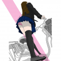 踏單車的女同學