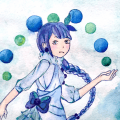 拋球少女