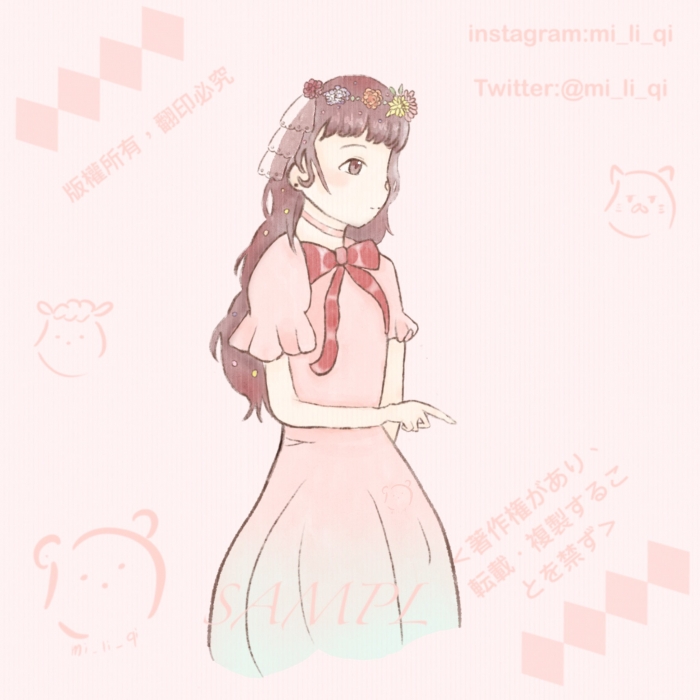 【procreate】婚紗與花 -滿天星/洋桔梗