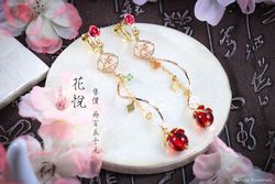 【古風 設計】手作耳夾－花悅