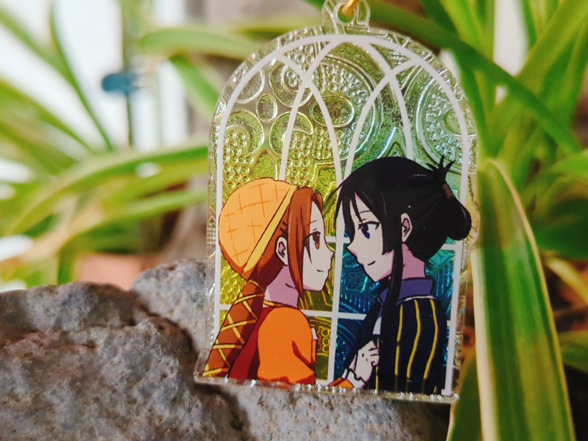 K-ON!輕音部 律澪 海棠花窗壓克力吊飾(與MPB花窗吊飾一起買有優惠)