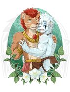 逐獸之森 兄弟相擁立牌