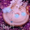 ♦ Twinss ♦ 陰陽師-衍生飾品《雪女》緞帶耳勾/耳夾