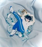 PLAVE-藝俊泡泡海豚閃亮亮鑽藍滿版吊飾