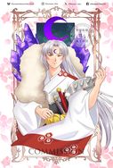 犬夜叉 同人 沉默的貴公子 殺生丸 A6雙面燙金卡 繪：Kaya