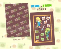 FINN &amp;FERN (Adventure Time空白筆記本)