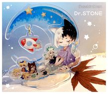 【Dr.STONE】星月狐狸幻幻-吊掛式 自組立牌::組裝後成品