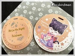【精靈寶可夢 & 怪獸8號】保科喵+向尾喵 - 皮革行李吊牌