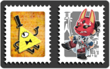 【無料】神秘小鎮Bill&冥人奇譚刺客 郵票小卡