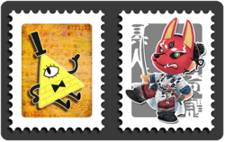 【無料】神秘小鎮Bill&amp;冥人奇譚刺客 郵票小卡