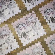 PLAVE Yataz燙玫瑰金郵票貼紙(一套二入)