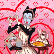 郵票燙金貼紙~純情羅納德和翹女僕德拉克