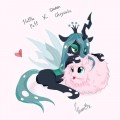 My Little Pony Fluffle Puff Queen Chrysalis 毛毛 繭繭女王 5.8cm胸章