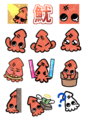 【原創】魷魚立體泡泡貼紙