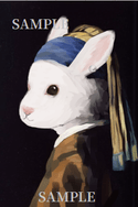 【同人】戴珍珠耳環的兔子－明信片【二創】::明信片SAMPLE