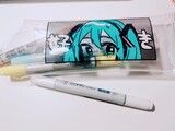 Miku一片式透明筆袋