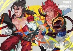 七龍珠 融合組 超四 立體燙紅明信片