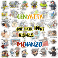 overwatch mchanzo/zenyatta 銅版貼紙