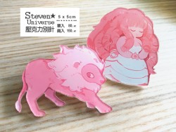 StevenUniverse 史蒂芬宇宙 玫瑰Rose&amp;獅子Lion 壓克力別針