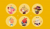 「四季」透明壓克力吊飾