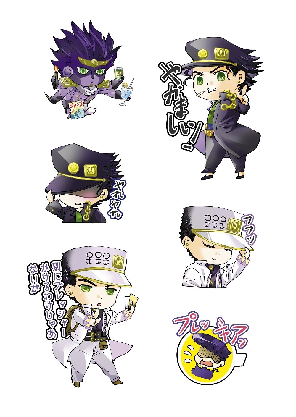 JOJO-承太郎透明泡泡貼紙
