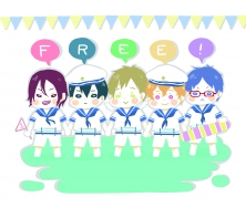 Free!_水手服眼鏡布