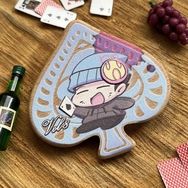 逆轉裁判 染血的A 黑桃浮雕木片徽章