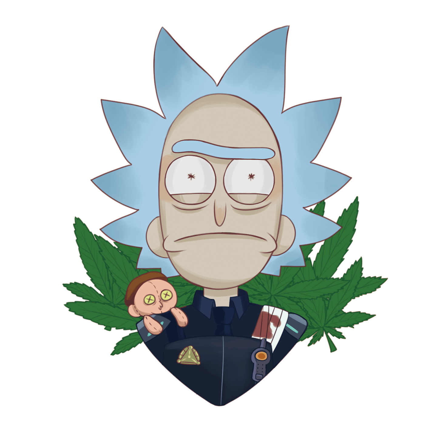 RICK雙面不同圖滴膠壓克力 警察