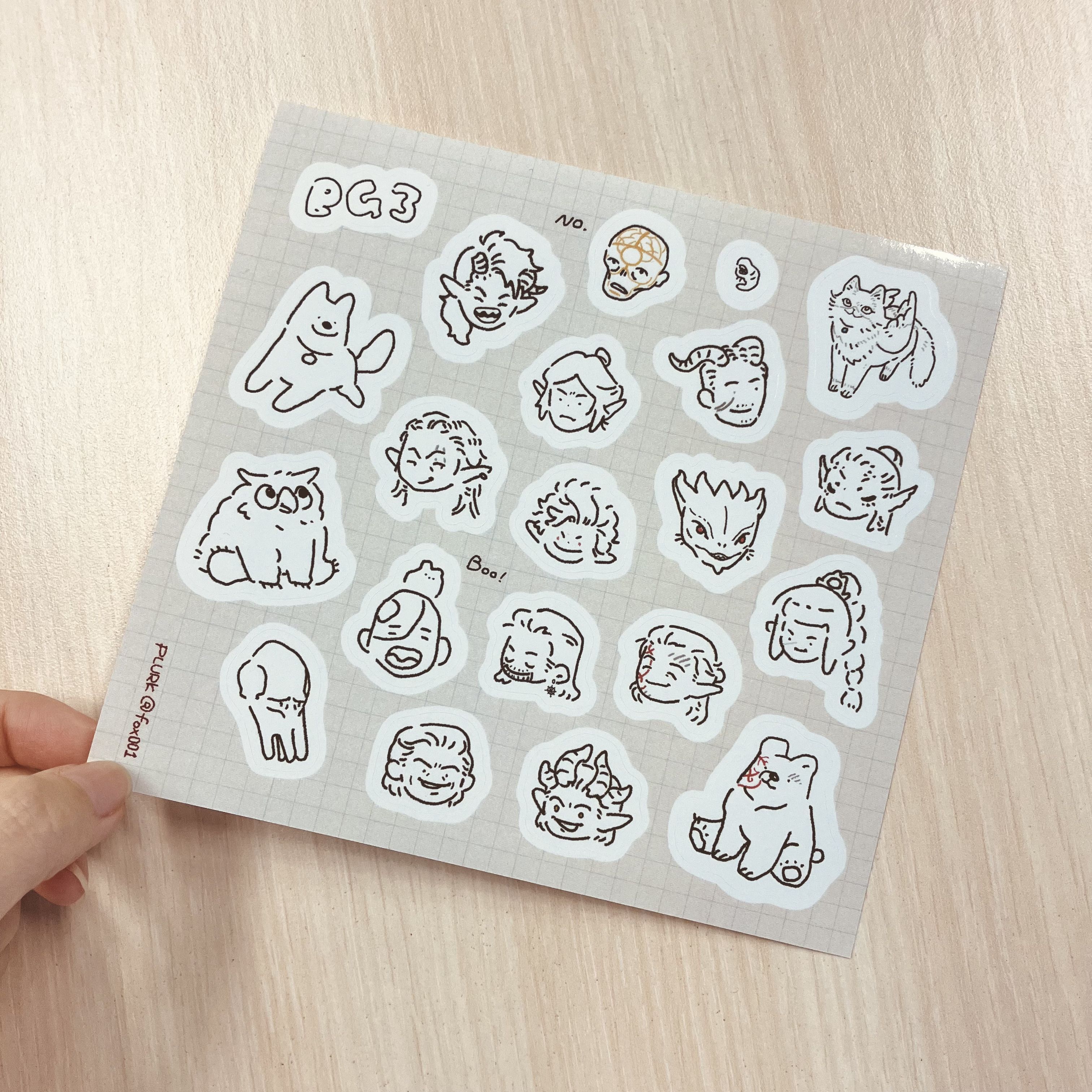 BG3角色小貼紙