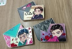 魷魚遊戲2  金屬罐徽 情書徽章 Front man &amp; 456 / Saleman邀請函